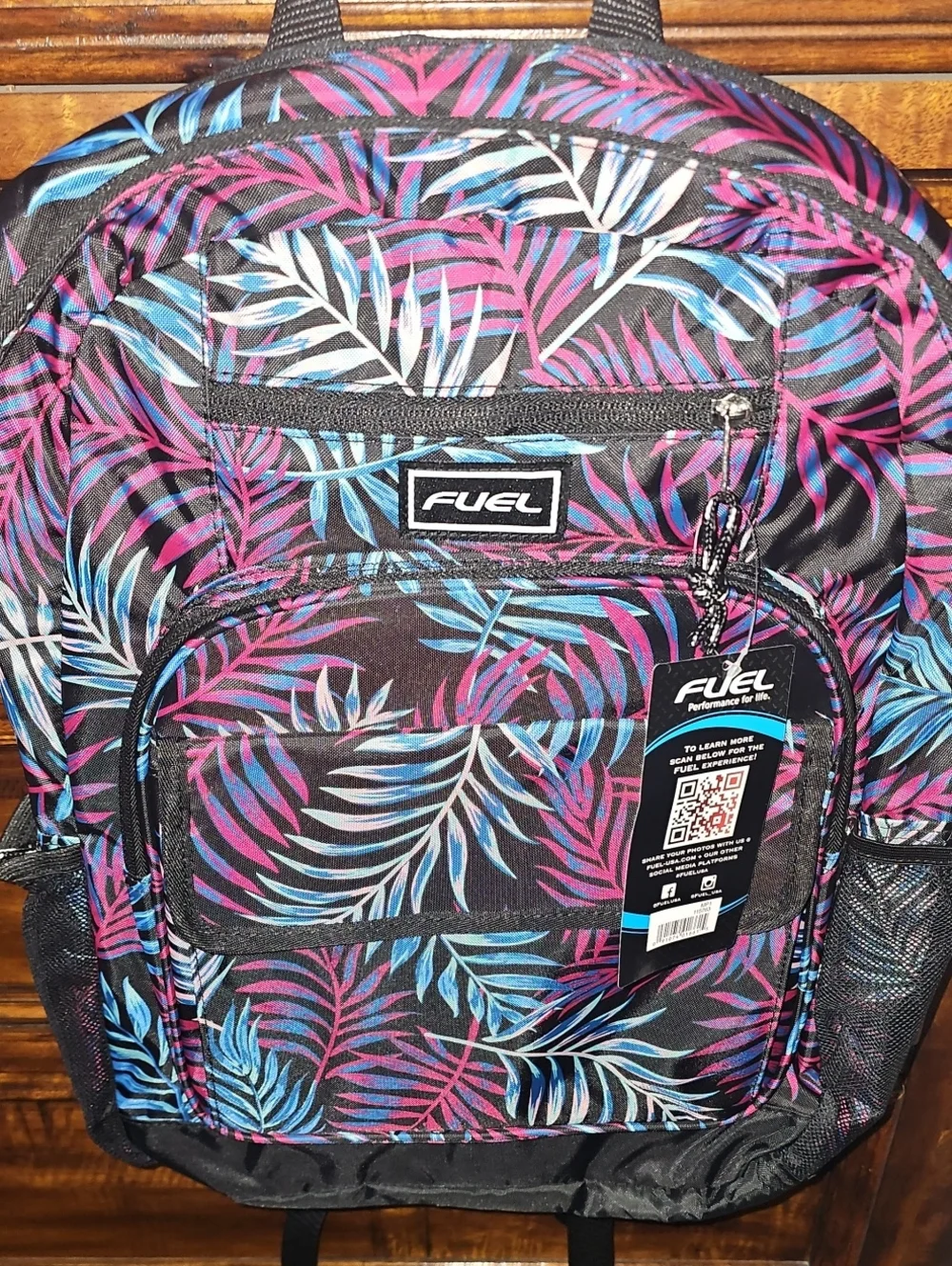 FUEL Beautiful Colorful Backpack, Nwts! Lots Of Storage And Space!